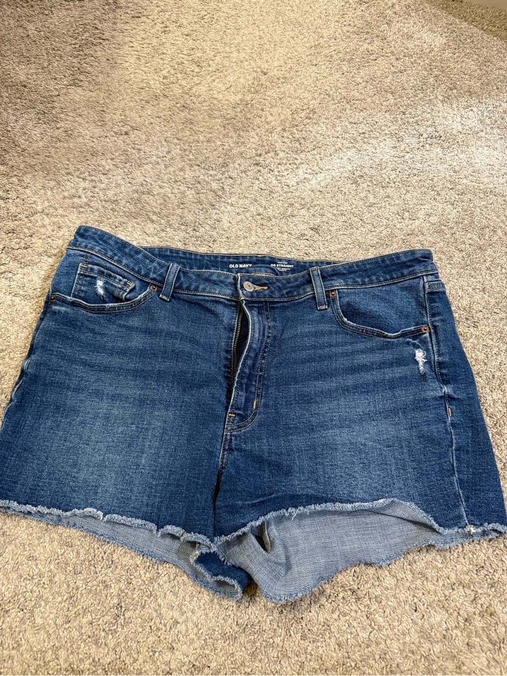 Old Navy Blue High-Rise OG Straight Jeans